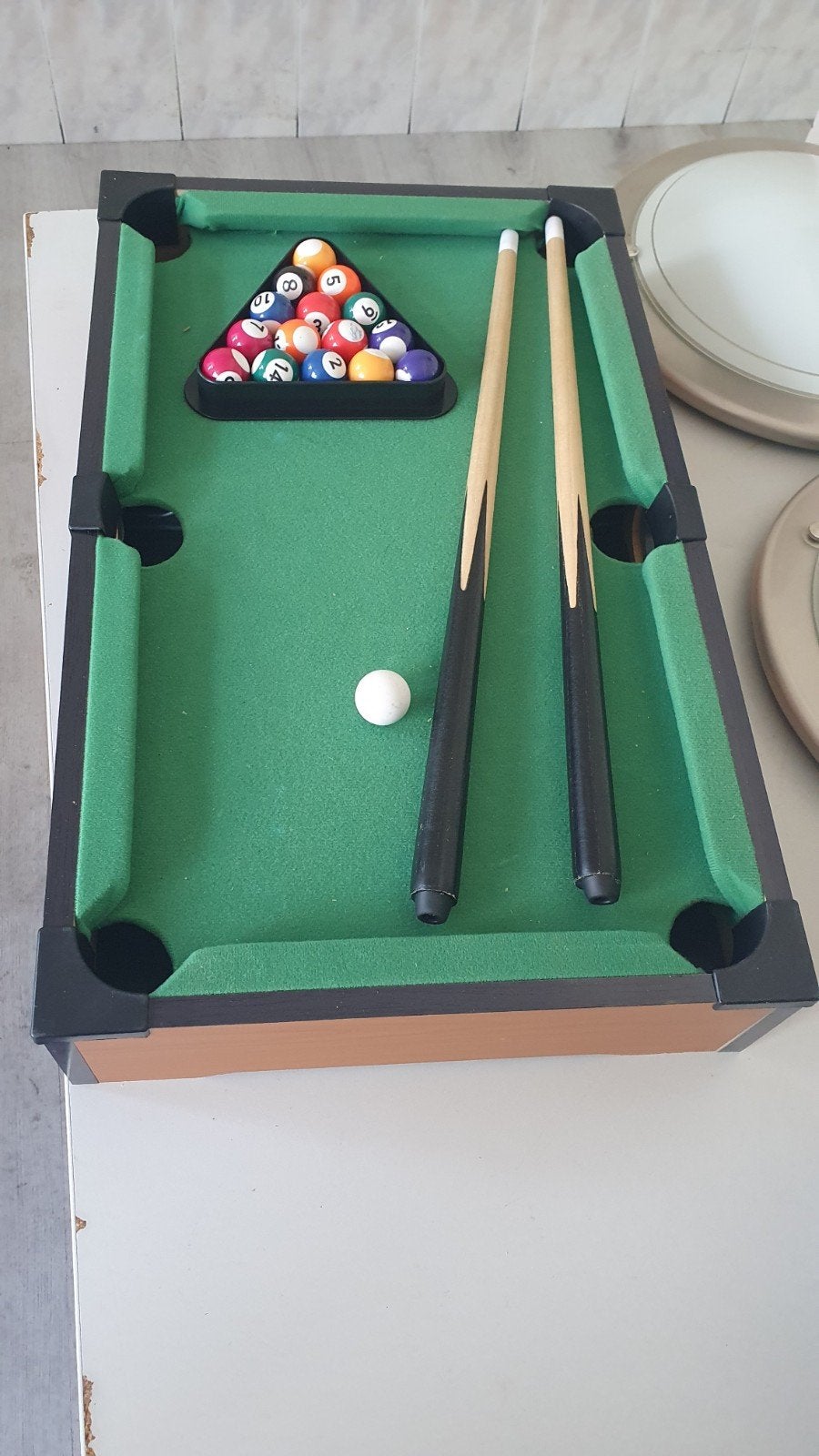Mini Pooltafel met Keuen en Ballen - Compact Plezier, Sport en Fitness, Biljarten en Poolen, Ophalen
