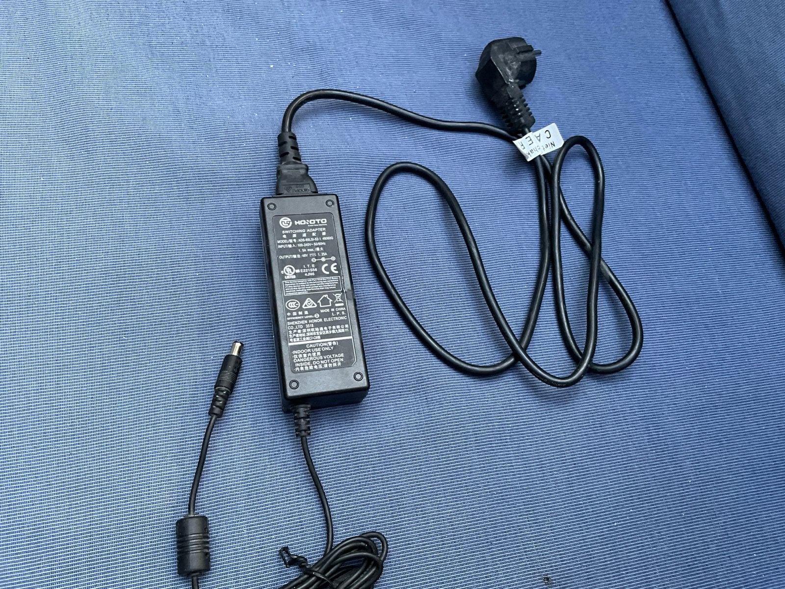HONOTO ADS-65LSI-52-1 48V 1.25A Voedingsadapter, Ophalen of Verzenden, Gebruikt