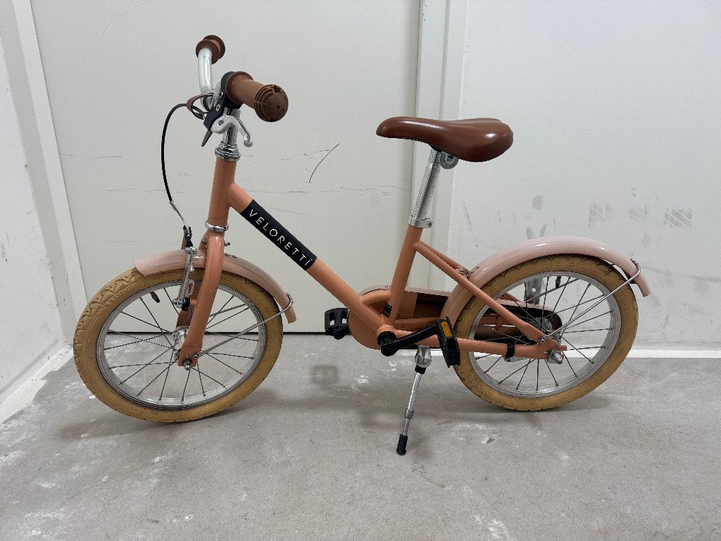 Veloretti maxi kinderfiets 16 inch zalm/perzik, Ophalen, Terugtraprem, Zijwieltjes, Veloretti