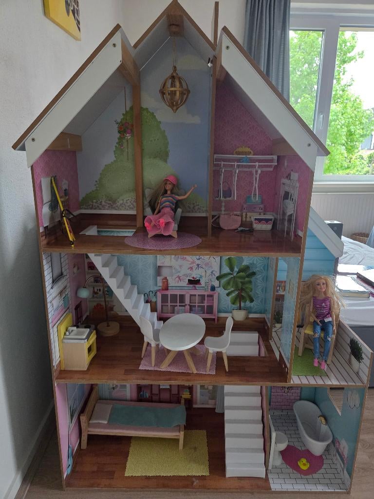 Kidkraft poppenhuis incl. meubels, Ophalen, Zo goed als nieuw, Poppenhuis