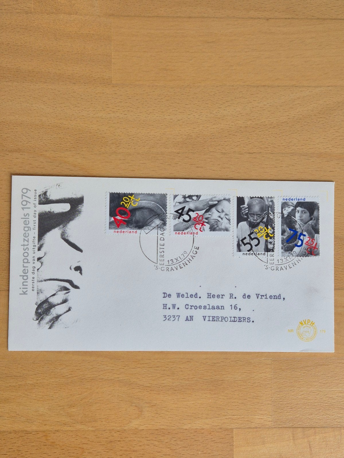 FDC 1979 Nederland kinderpostzegels, Postzegels en Munten, Ophalen of Verzenden, Beschreven, Nederland