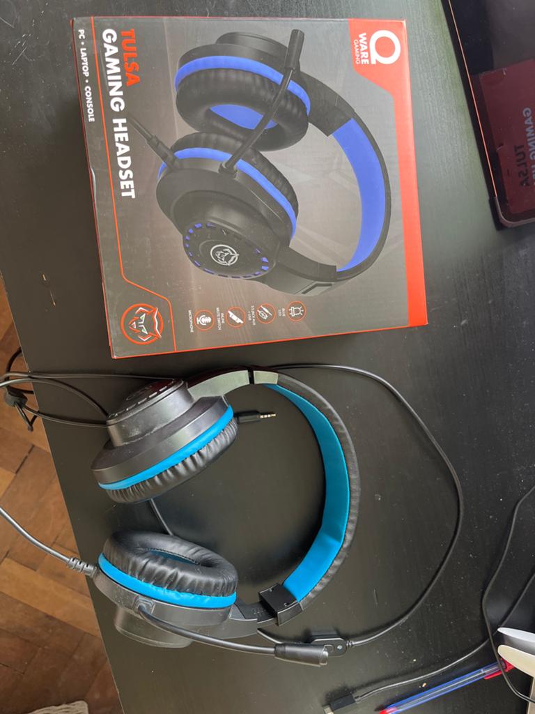 Tulsa Gaming Headset - Zwart/Blauw, Ophalen of Verzenden, Zo goed als nieuw, Overige merken