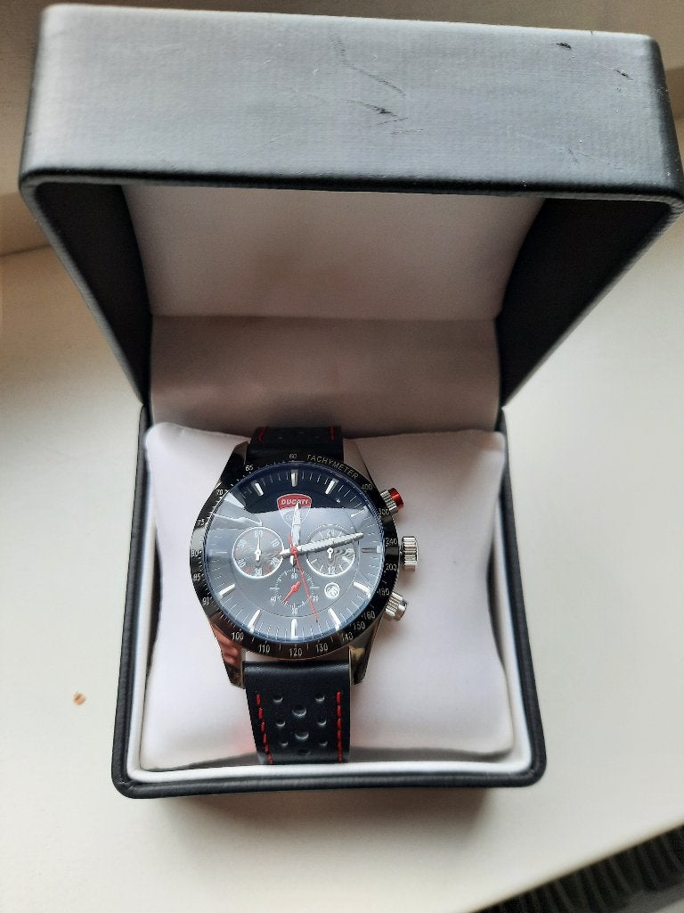 Ducati horloge, Overige merken, Leer, Staal, Polshorloge