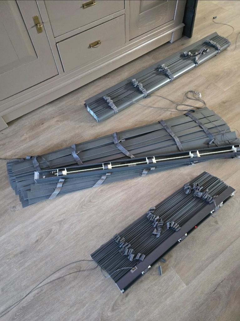 Zwarte jaloezieën - 3 stuks, Gebruikt, 200 cm of meer, 150 tot 200 cm, Ophalen of Verzenden