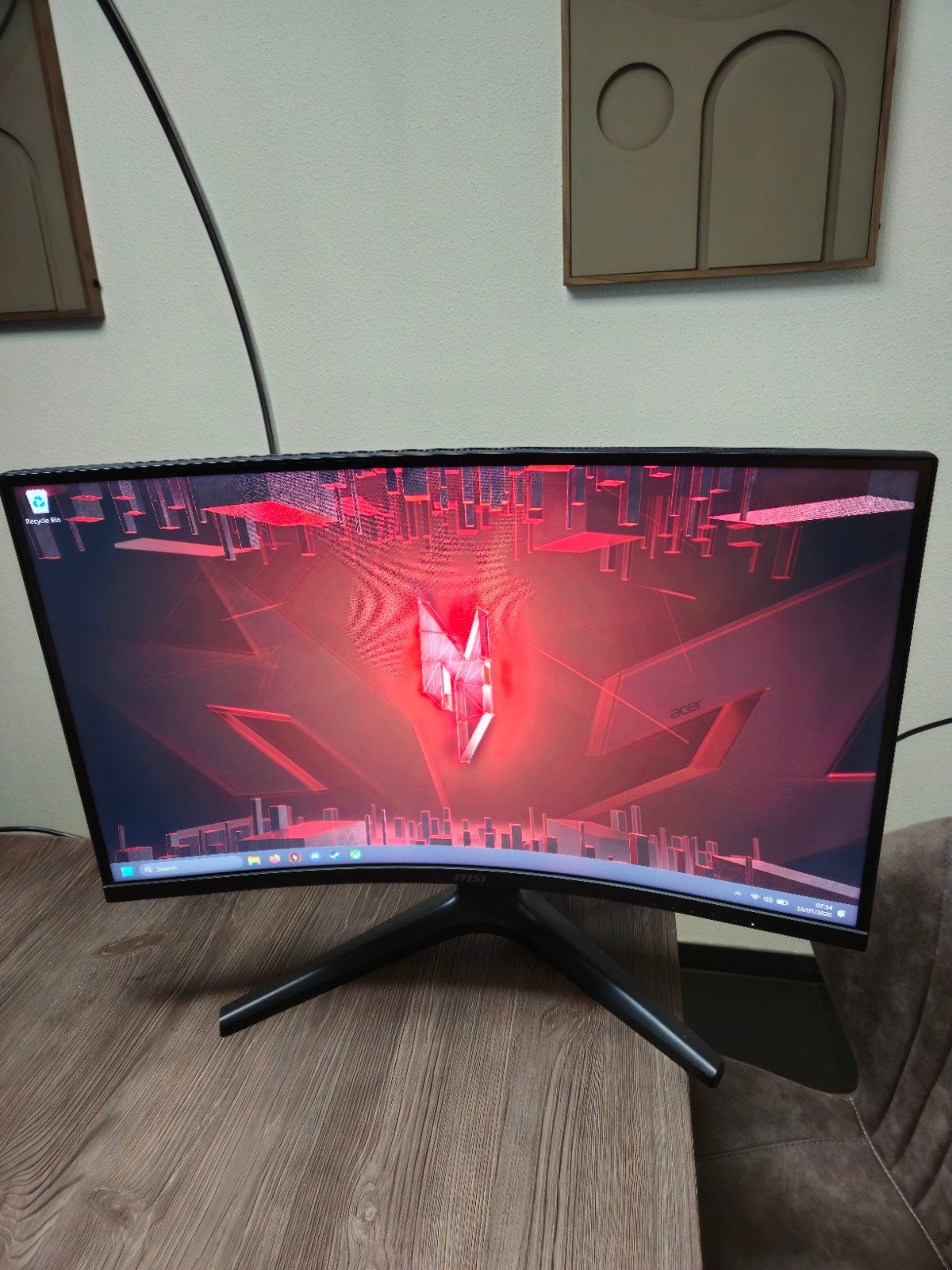 MSI Optix G271C Curved Gaming Monitor - 27 inch, 165Hz, MSI, Curved, Full HD, 1 tot 2 ms