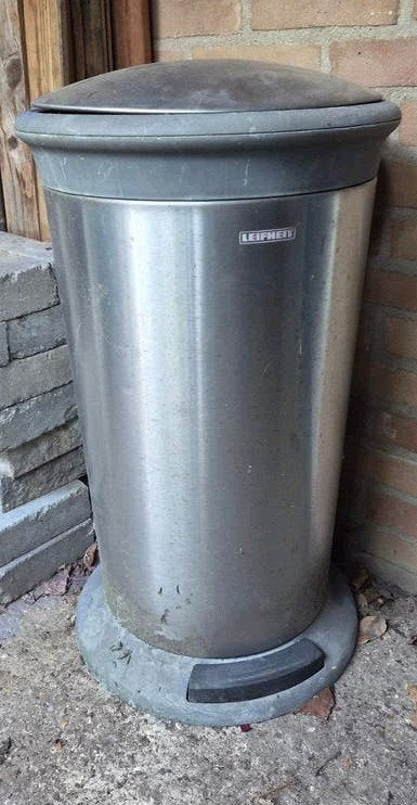 Leifheit RVS Pedaalemmer met Losse Binnenbak, Ophalen, 50 – 75, Gebruikt, Met pedaal