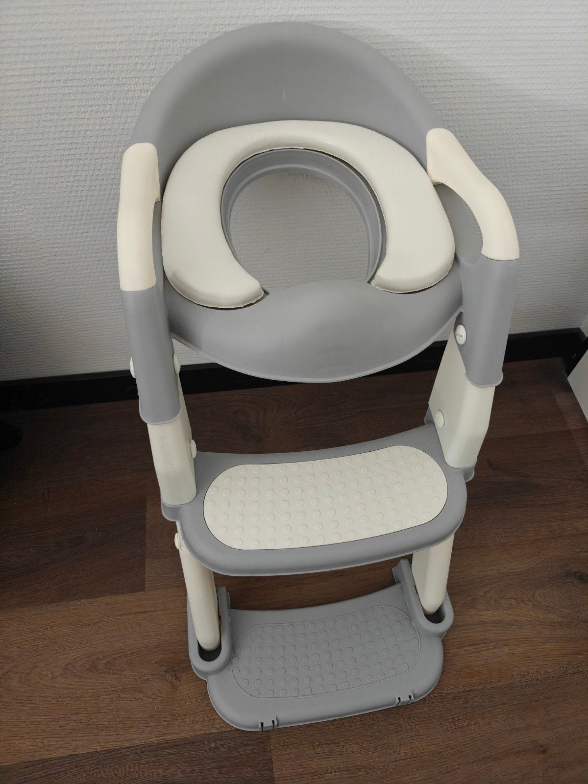 Wc verkleiner met opstapje - Grijs/Wit, Kinderen en Baby's, Ophalen, Gebruikt