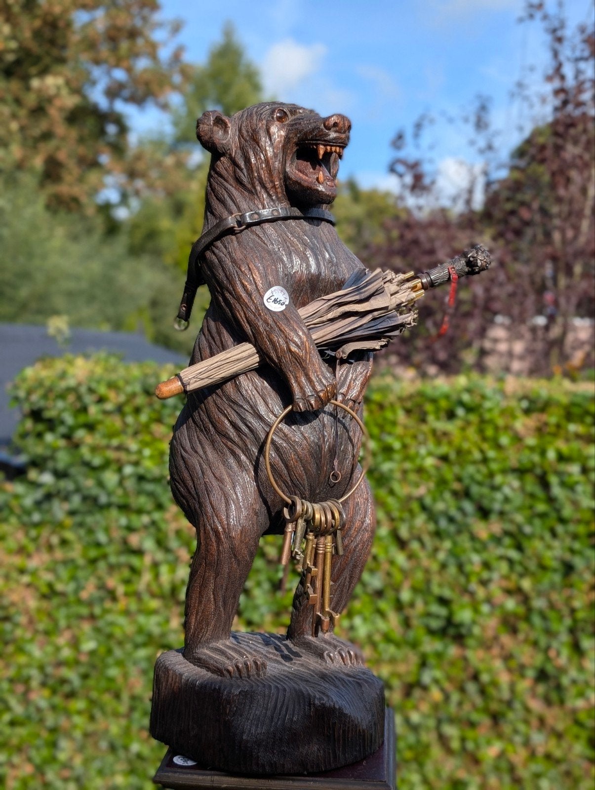 houten Beer 75 cm hoog.  vorige eeuw., Ophalen