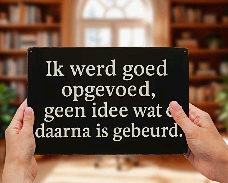 Tekstbord - humor - Ik werd goed opgevoed geen idee, Tekstbord, Verzenden, Nieuw, Nvt