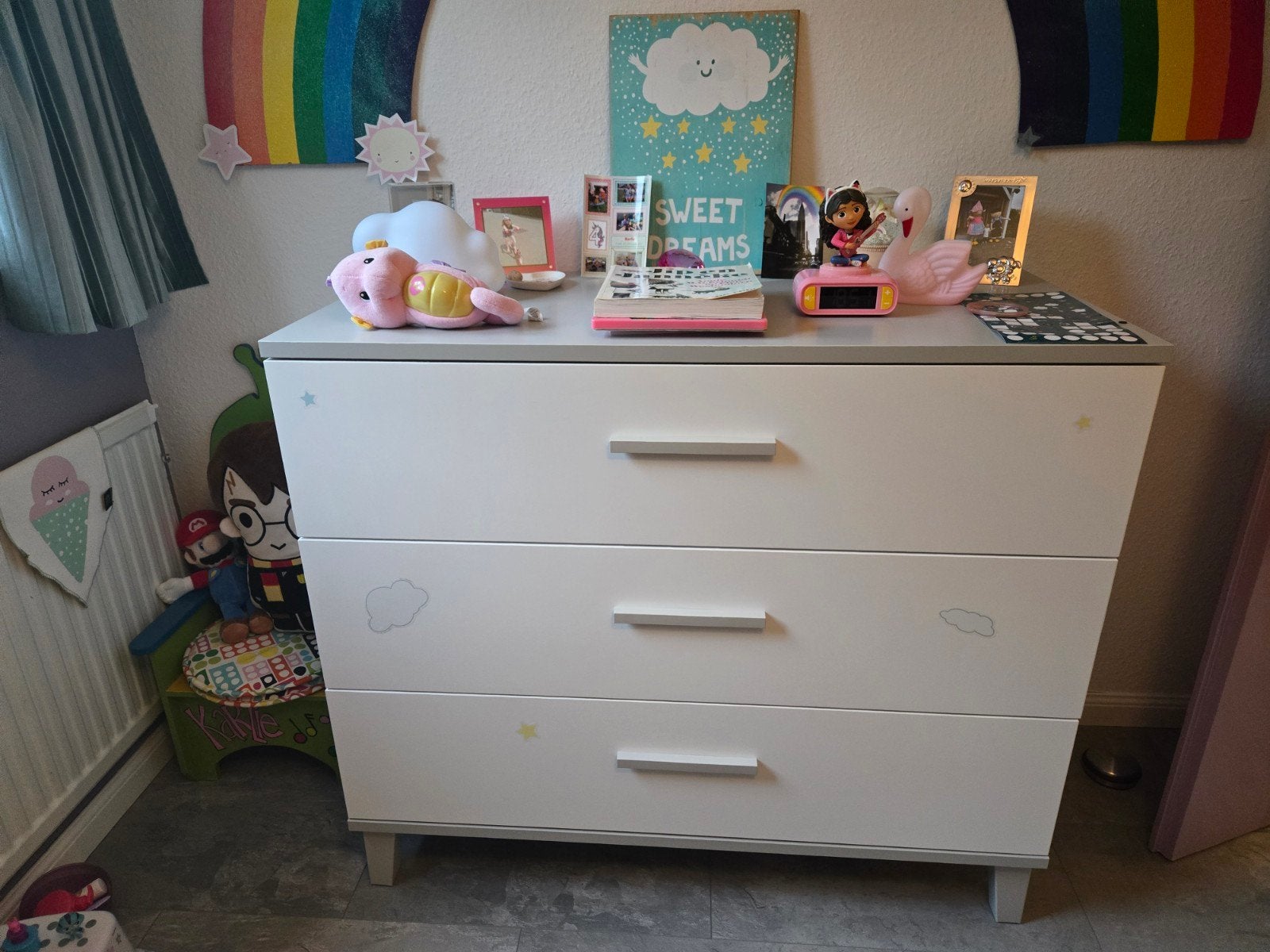 Te koop commode/ladekast kinderkamer, Ophalen, Gebruikt, Commode, Opstaande rand