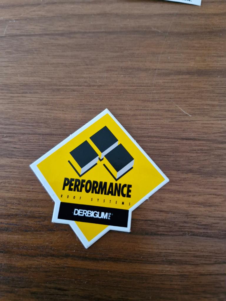 7415 Performance Roof Systems Derbigum Sticker, Ophalen of Verzenden, Nieuw, Bedrijf of Vereniging