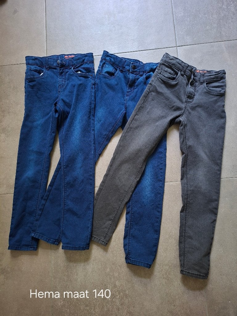 (Spijker)broeken jongen maat 140 o.a. Hema, Ophalen of Verzenden, Zo goed als nieuw, Jongen, Broek