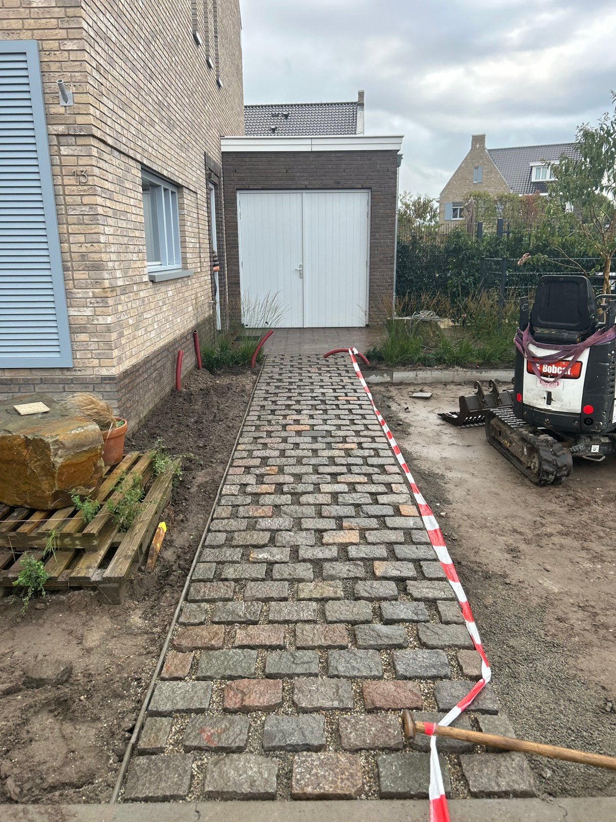 Kleine partij Keda porfier (5m2), Ophalen, Graniet, Bruin, Zo goed als nieuw
