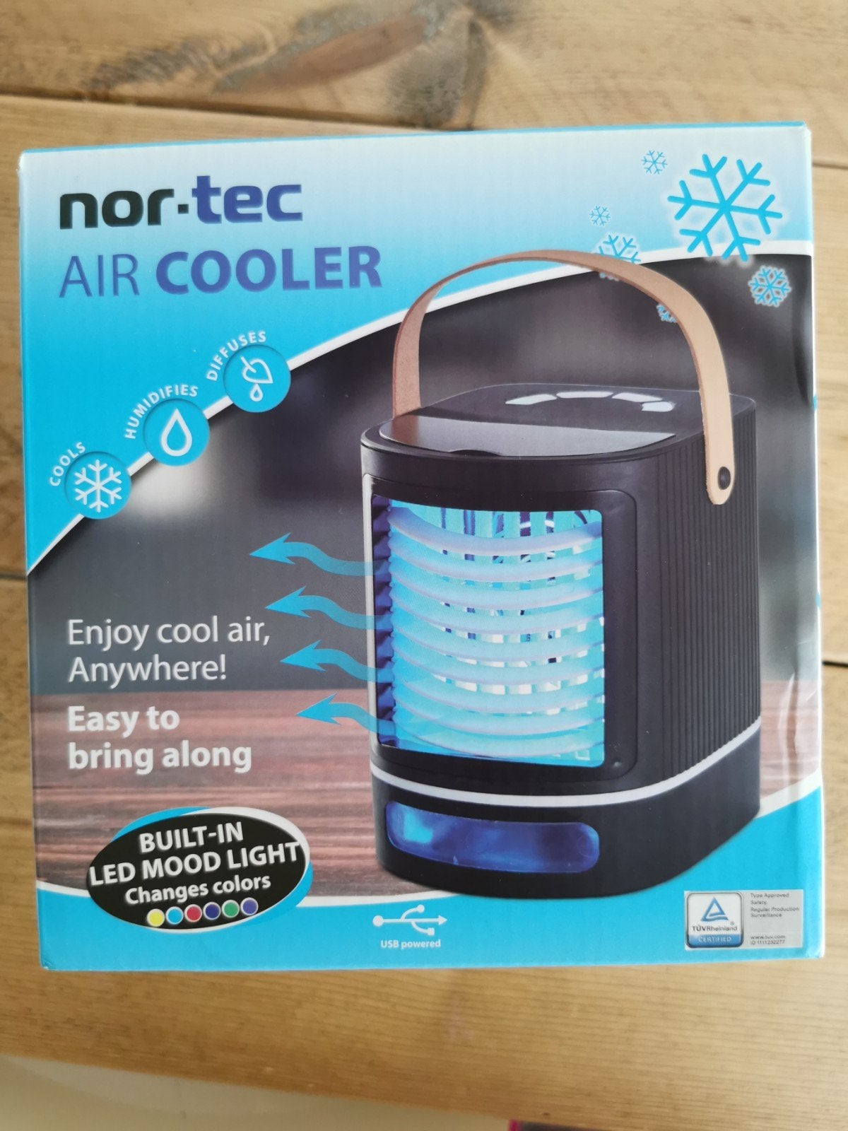 Nor-tec aircooler, Ophalen, Tafel- of Grondventilator, Minder dan 60 m³