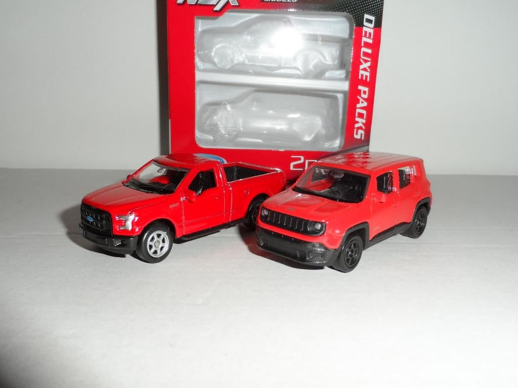 Welly 2 Pack - 2015 Ford F-150 en Jeep Renegade Sport - 1:60, Ophalen of Verzenden, Nieuw, Auto
