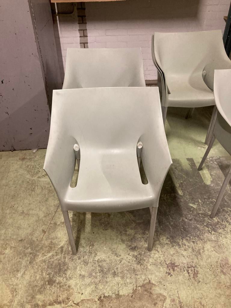 6x Kartell kunststof stoelen - Gebruikt, Huis en Inrichting, Ophalen, Kunststof, Gebruikt, Overige kleuren