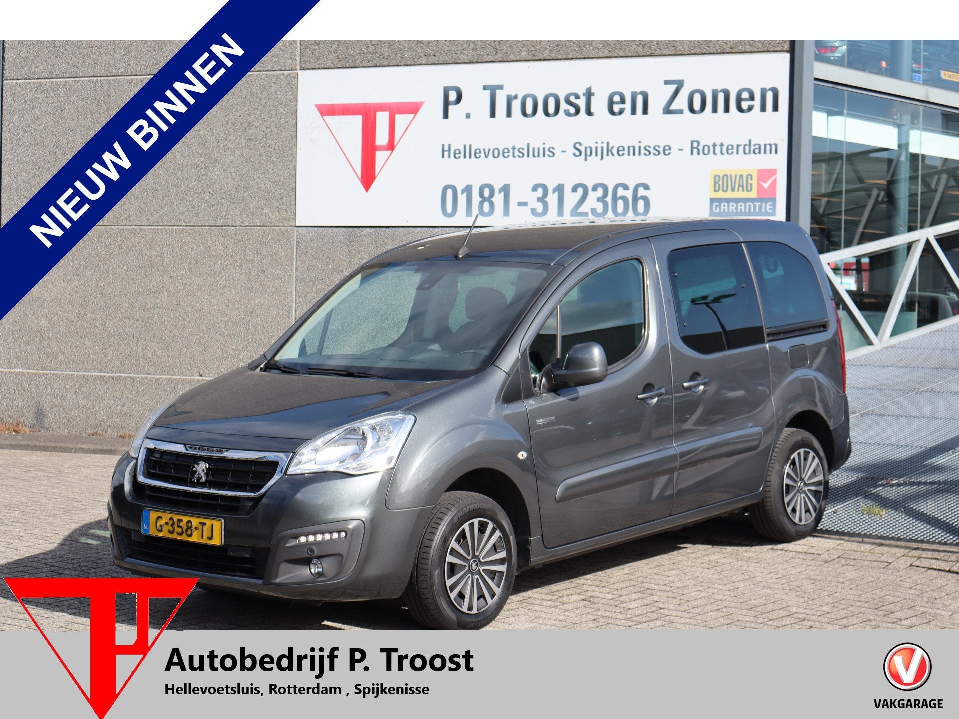 Peugeot Partner Tepee Electric Active NL Auto/Parkeersensore, Auto's, 12 maanden, Stof, Gebruikt, Origineel Nederlands