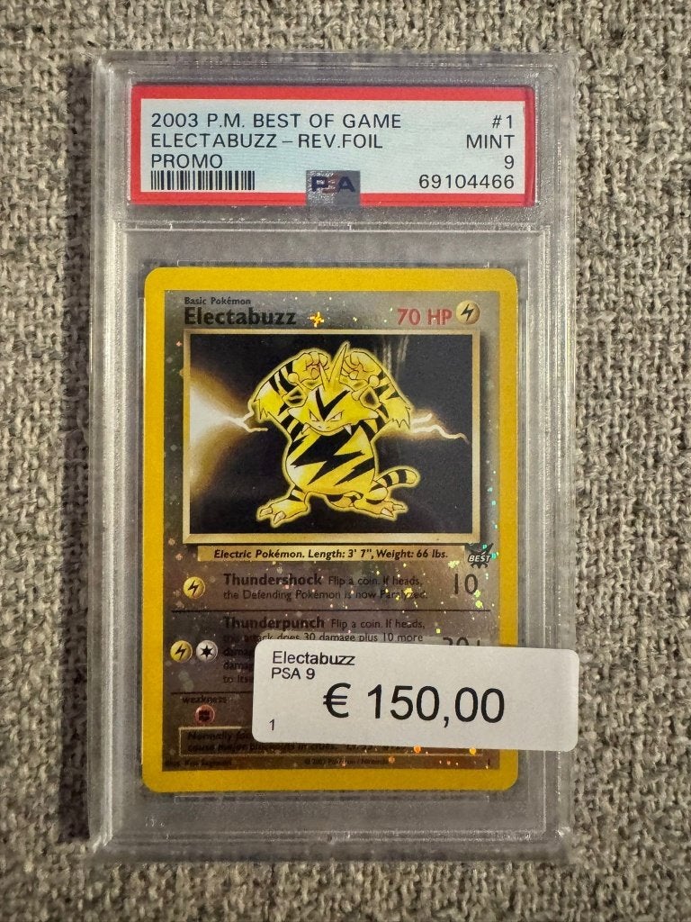 Electabuzz Best of game promo PSA 9, Ophalen of Verzenden, Zo goed als nieuw, Losse kaart, Foil