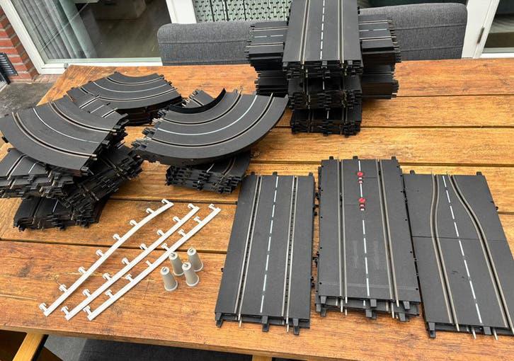 Grote set Fleischmann racebaan baandelen, Gebruikt, Ophalen of Verzenden, Elektrisch, Fleischmann