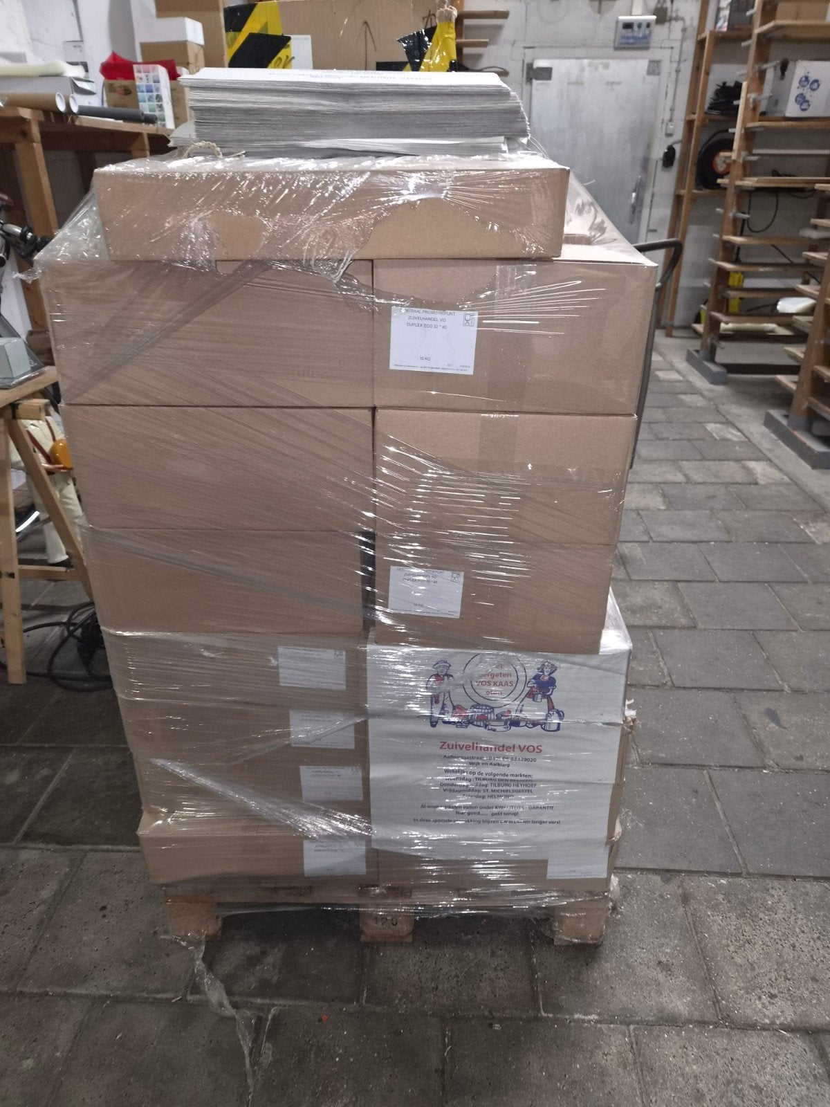 Kaaspapier / Vershoudpapier met opdruk (diverse formaten)