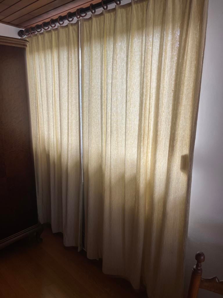 Lichtgele gordijnen, Huis en Inrichting, Ophalen, Gebruikt, Overige kleuren, 200 cm of meer