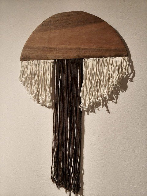 wanddecoratie halve maan met touw, Meerkleurig, Boho, Ophalen of Verzenden, Zo goed als nieuw