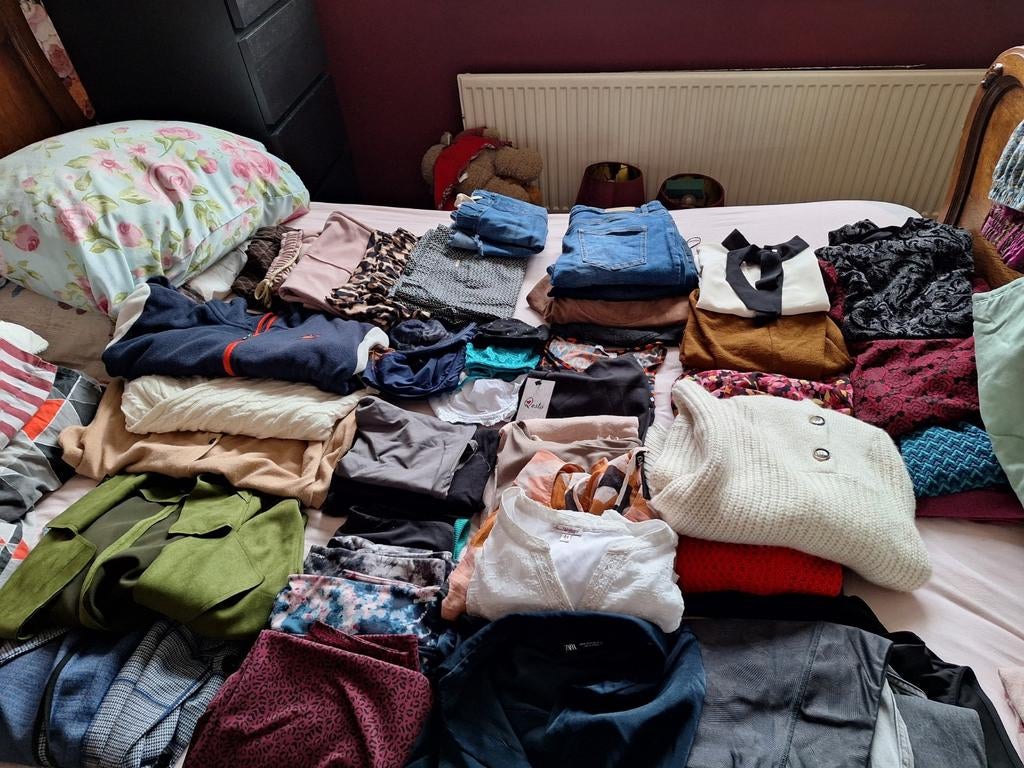 Grote partij dameskleding en schoenen maat 46/48 en 39, Ophalen of Verzenden, Zo goed als nieuw, Maat 46/48 (XL) of groter