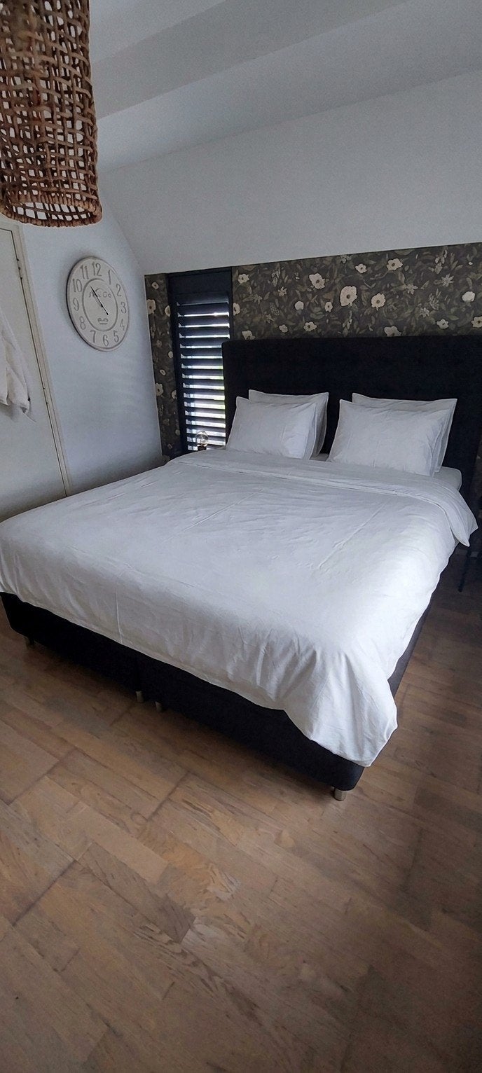 IKEA Espevär/Vallavik boxspring met topper 180x200, Ophalen, Tweepersoons, Zo goed als nieuw, 180 cm