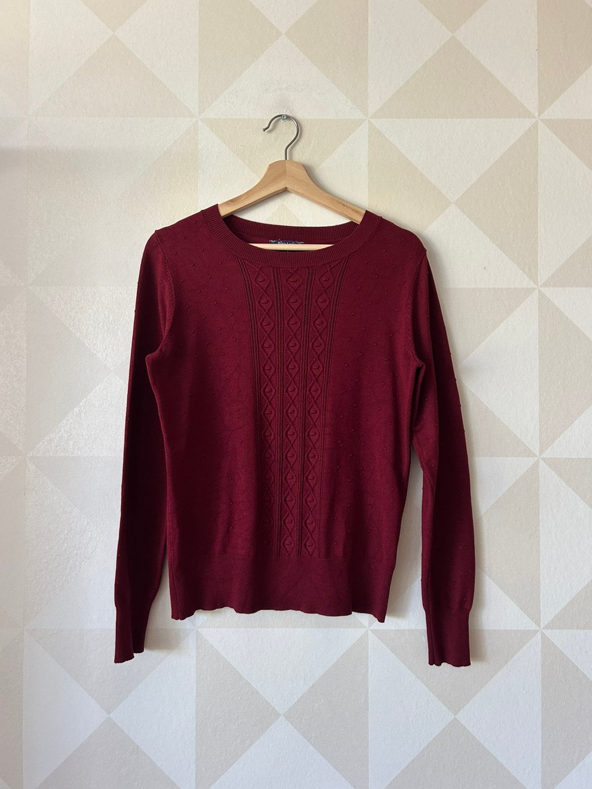 King Louie Droplet top trui wijnrood rood L/40 zgan, Ophalen of Verzenden, Zo goed als nieuw, Maat 42/44 (L), Rood