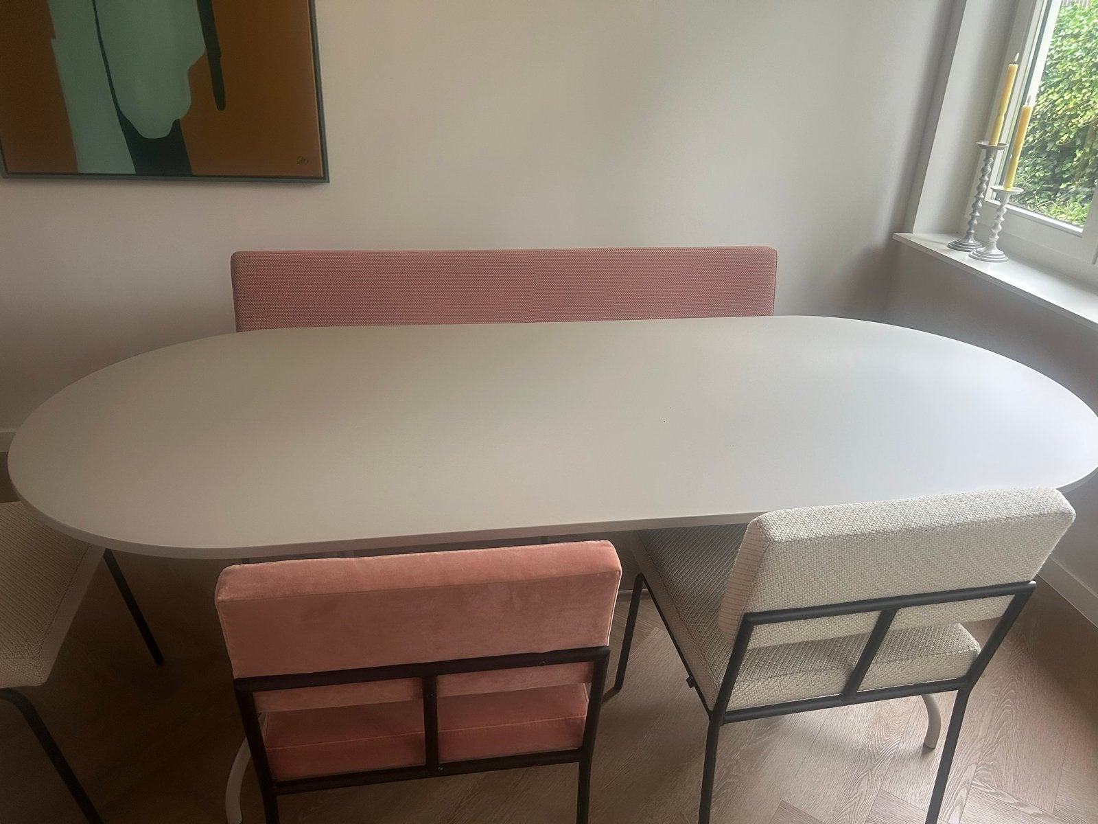 FEST tafel: Friday Dining Oval - Arizona (Beige), Huis en Inrichting, Tafels | Eettafels, Zo goed als nieuw, 50 tot 100 cm, 200 cm of meer