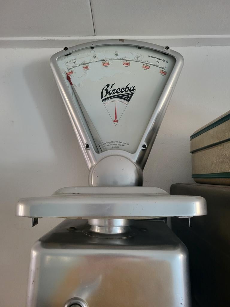 Vintage aluminium weegschaal Bizerba jaren 60, Witgoed en Apparatuur, Weegschalen, Ophalen