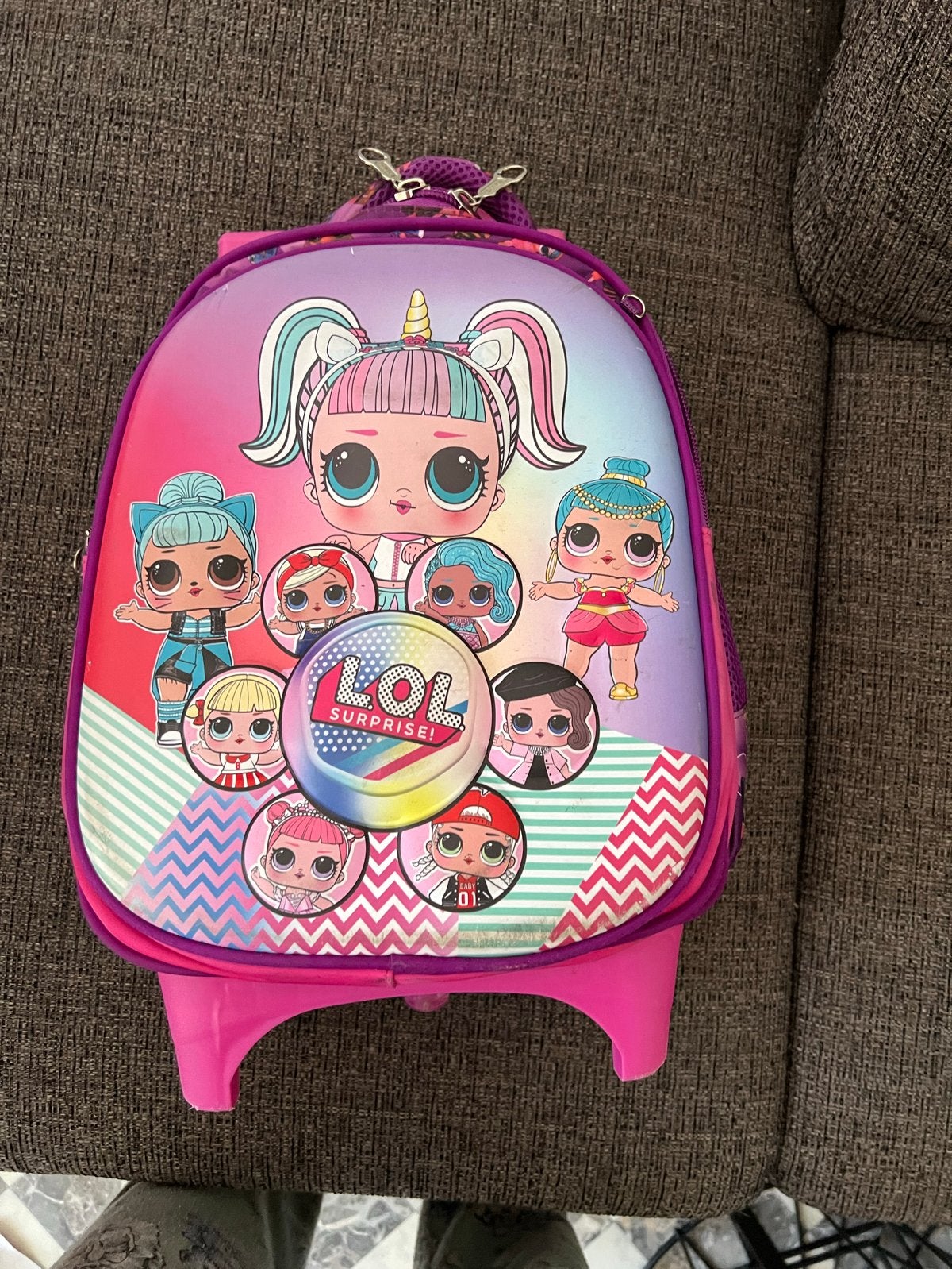 LOL Surprise Trolley Rugzak Roze/Paars, 45 tot 60 cm, Gebruikt, Disney of Dora, 25 tot 40 cm
