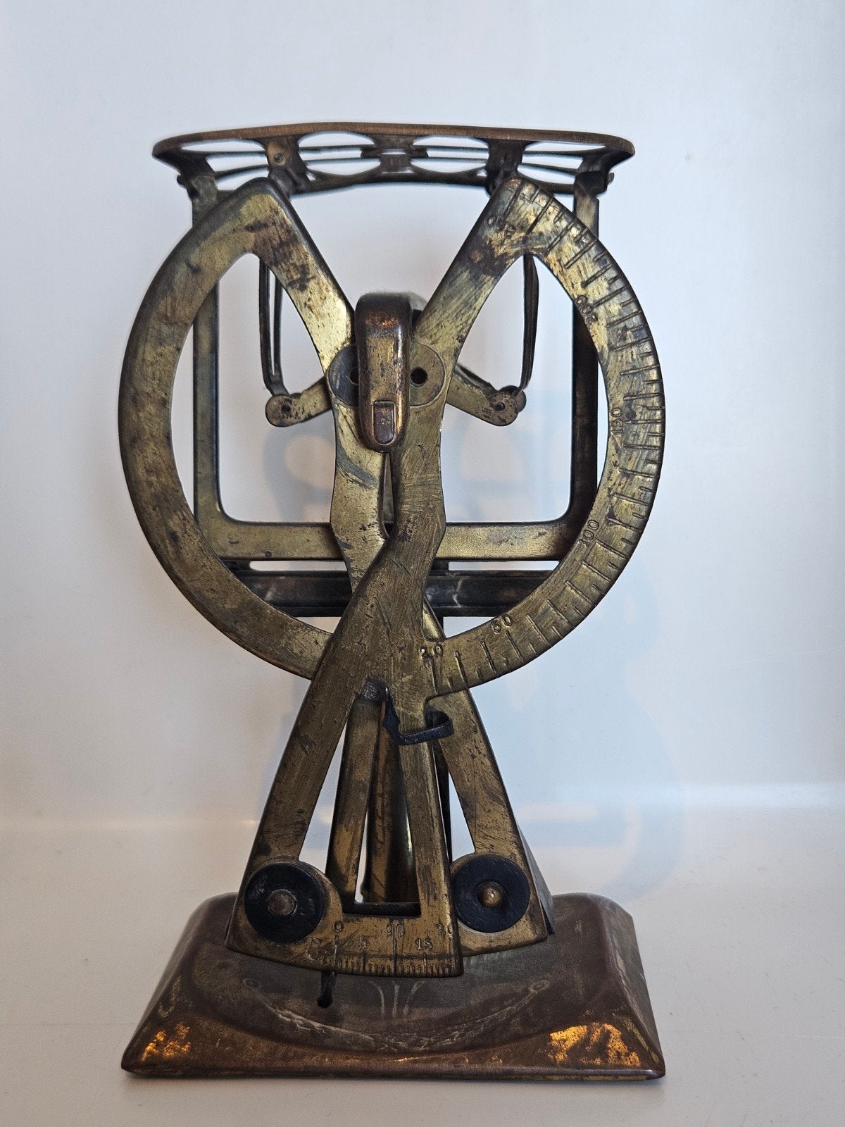 Antieke koperen brievenweger Art Nouveau Jugendstil, Verzenden