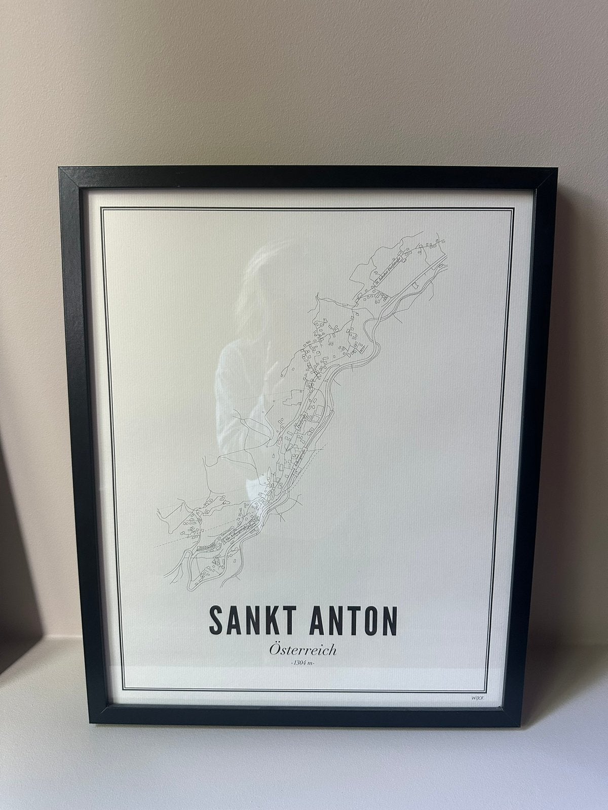 Wijck print Sankt Anton inclusief lijst 42,5x52,5 cm, Huis en Inrichting, Woonaccessoires | Lijsten, Ophalen, Zo goed als nieuw