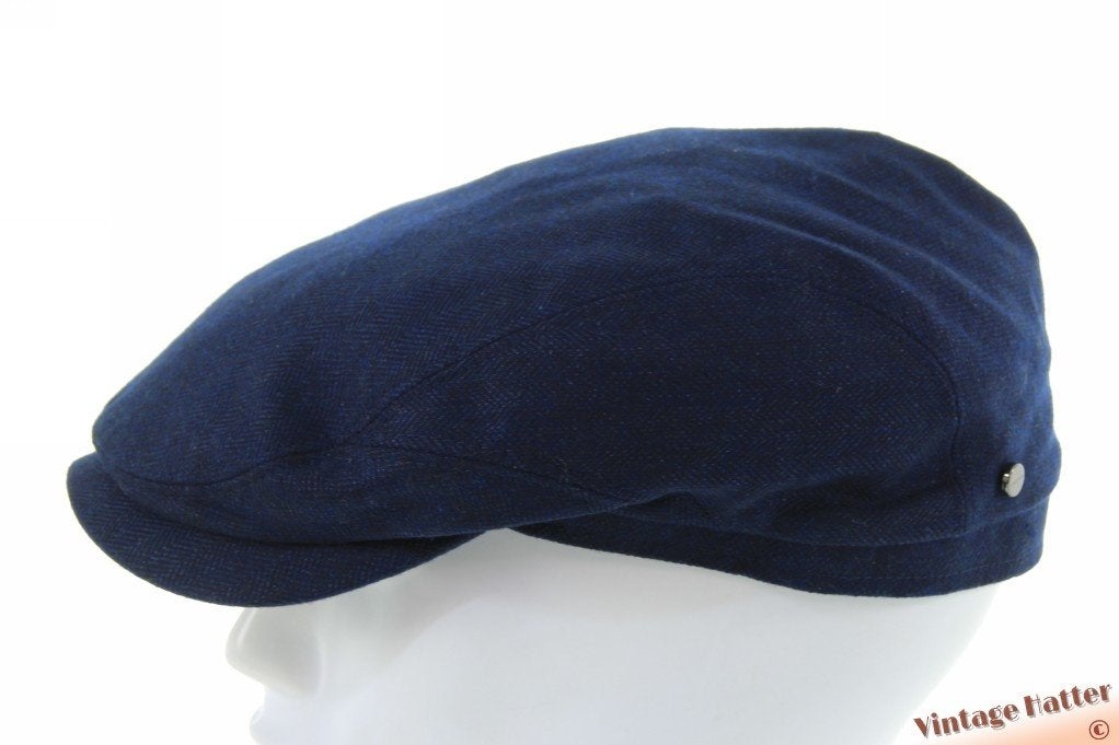 Platte pet Stetson Driver Cap donkerblauw satin kashmir S-XL, 60 cm (XL, 7½ inch) of meer, Stetson - Driver Cap, Nieuw, Ophalen of Verzenden