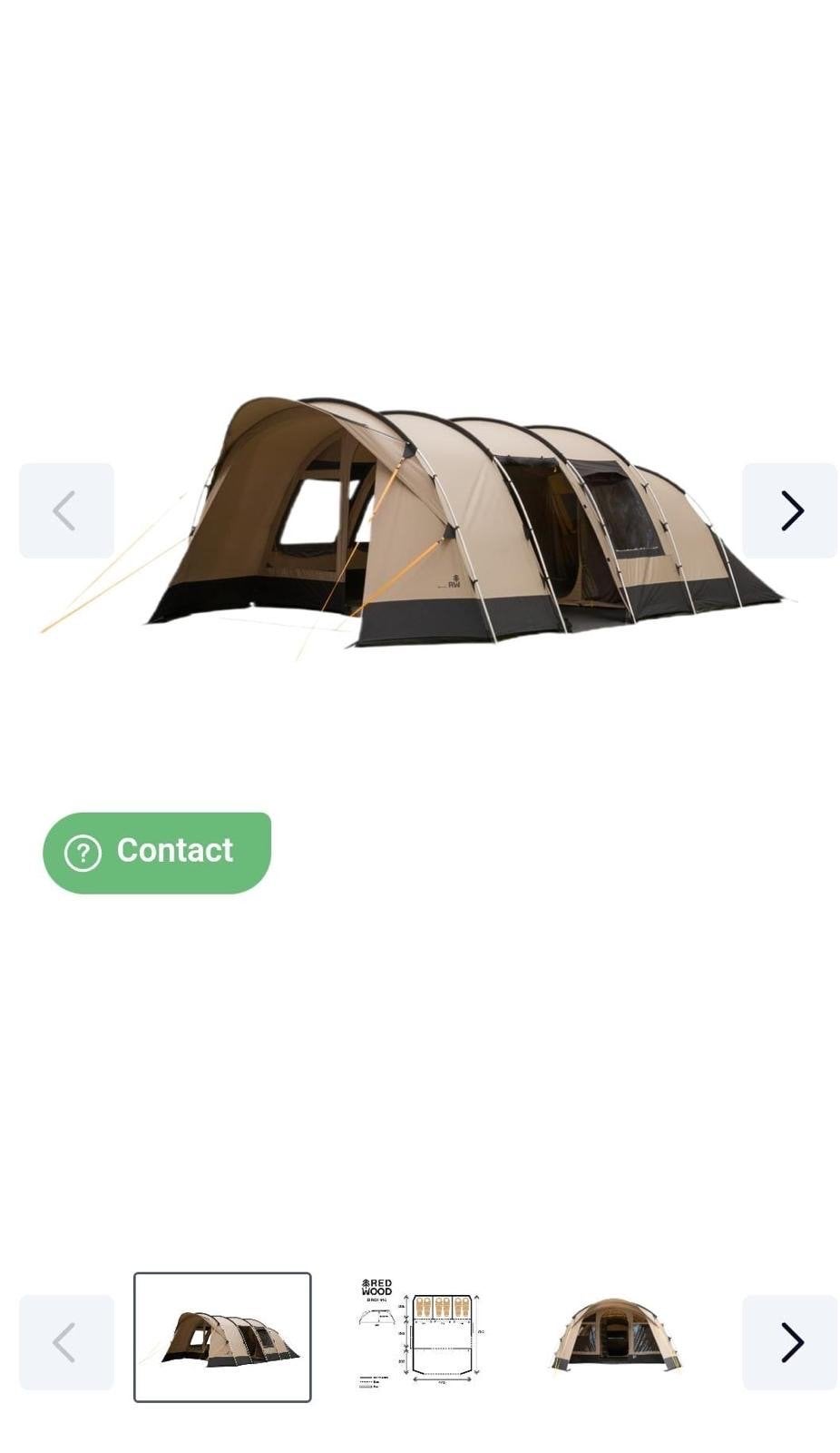 Redwood Birch 440 tunneltent - Ruime 4-persoons tent, Ophalen of Verzenden, Zo goed als nieuw, Tot en met 4