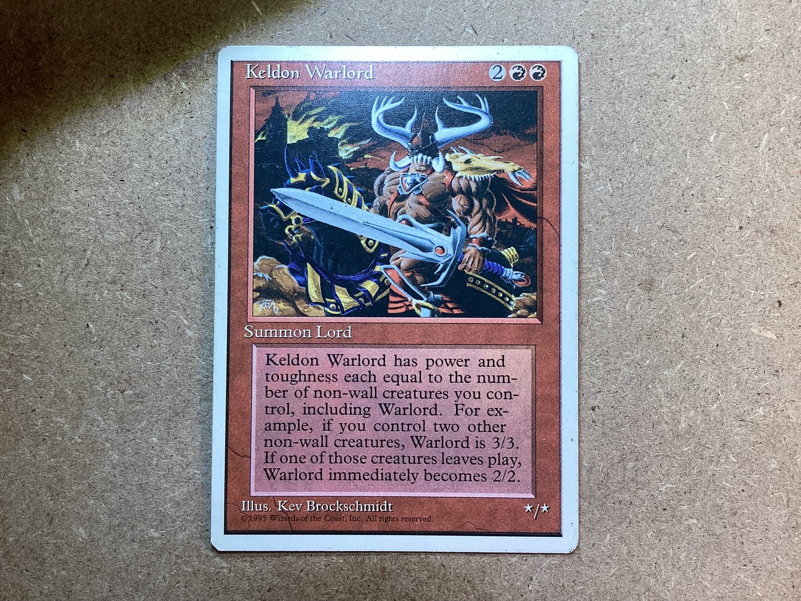 1x Keldon Warlord (Good), Ophalen of Verzenden, Gebruikt, Losse kaart