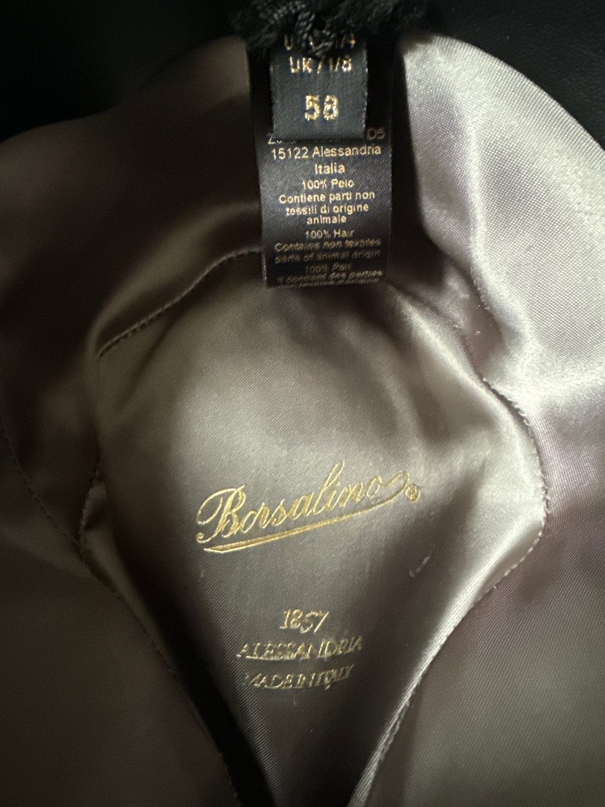 Borsalino Hoed - Italiaanse topkwaliteit, Kleding | Heren, Hoeden en Petten, Ophalen of Verzenden, Zo goed als nieuw, Hoed