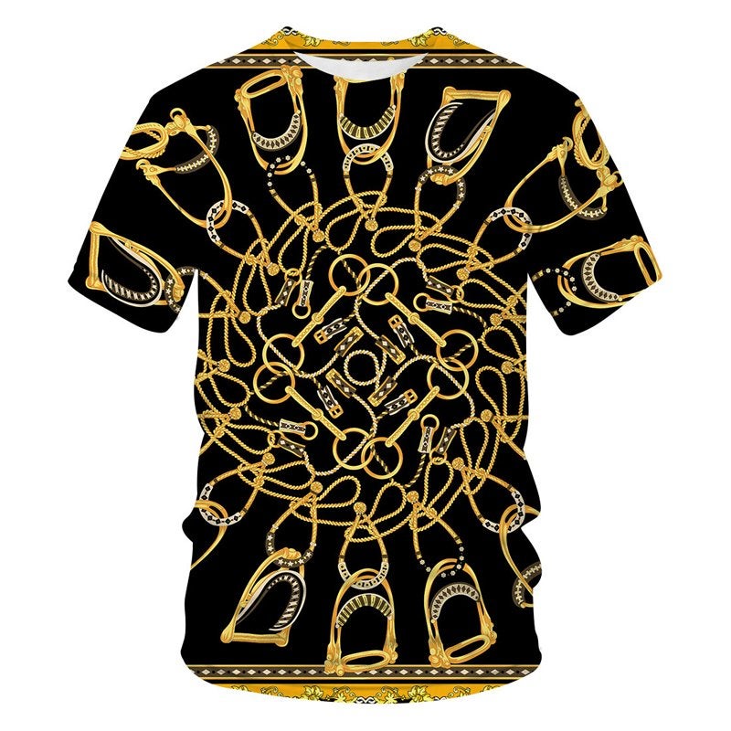 Heren barok t-shirt 12 luxe gouden shirt goud zwart party, Kleding | Heren, Verzenden, Nieuw, Overige maten, Meerkleurig