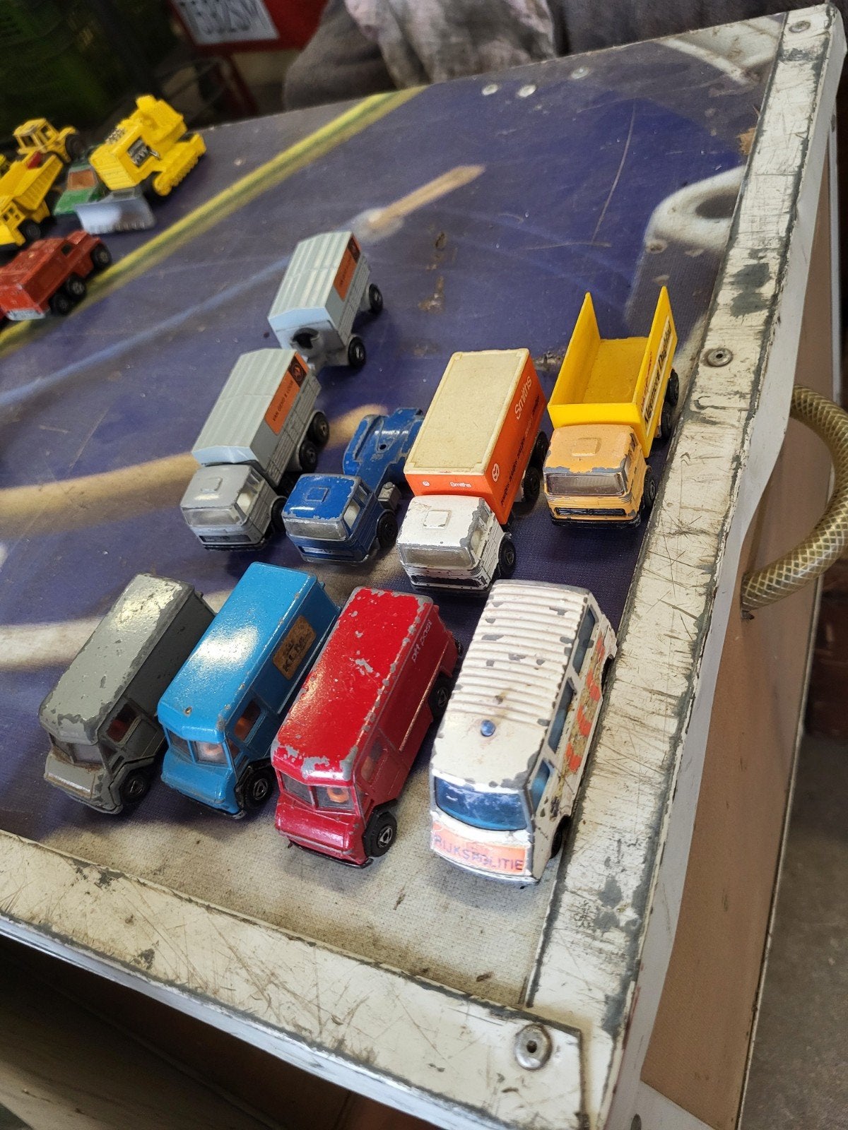Efsi verzameling vintage speelgoedauto's en vrachtwagens, Ophalen of Verzenden, Gebruikt