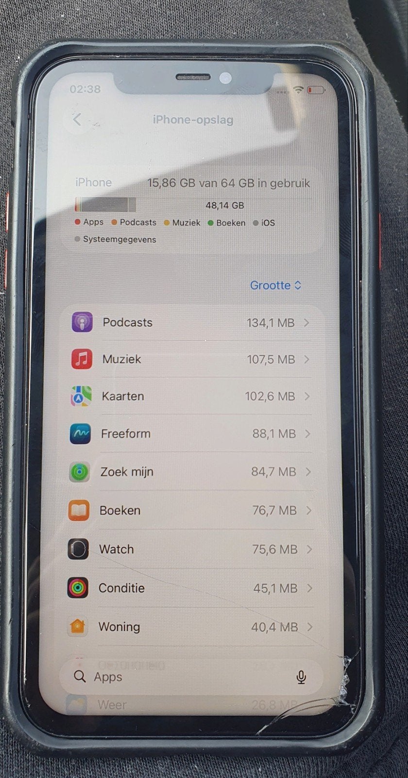 Iphone 11 - 64GB - Goedwerkend! On-Origineel Scherm / Barst, Ophalen, Gebruikt, Zwart, IPhone 11