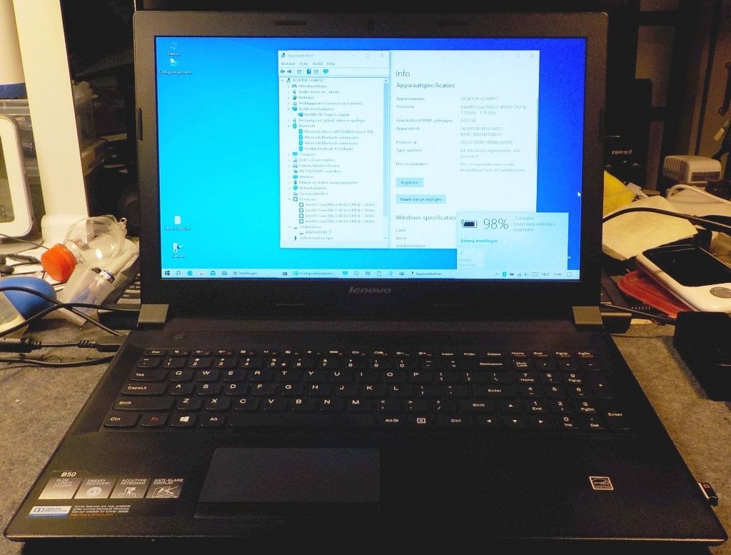 Lenovo Essential B50-70 15,6 inch i3-4010U RAM 8GB SSD 240GB, 2 tot 3 Ghz, 8 GB, Ophalen of Verzenden, SSD