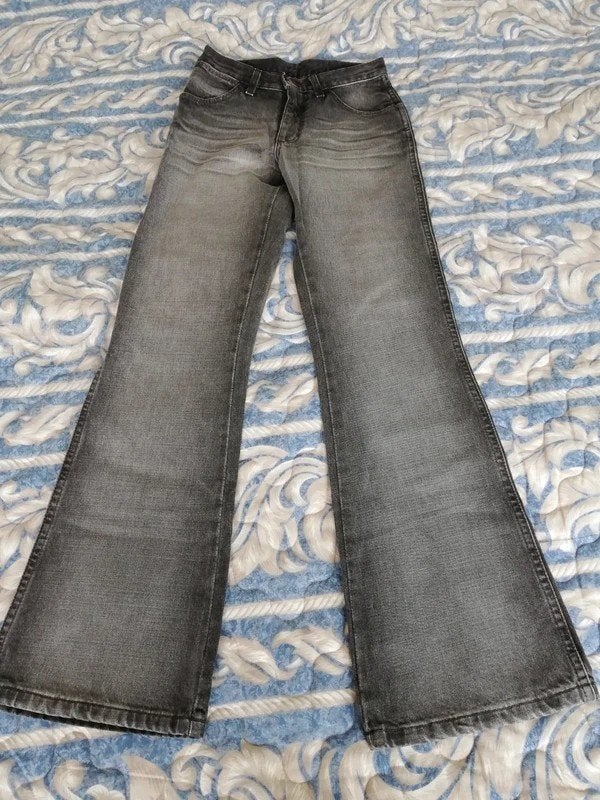 Nieuwe Vintage Wrangler Flared Jeans - Faded Zwart-W26, L30, Zwart, Nieuw, W27 (confectie 34) of kleiner, Wrangler