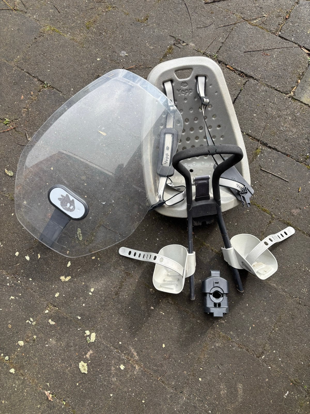 Yepp Fietsstoeltje met Windscherm - Voorzitje, Ophalen, Voorzitje, 0 t/m 13 kg, Gebruikt