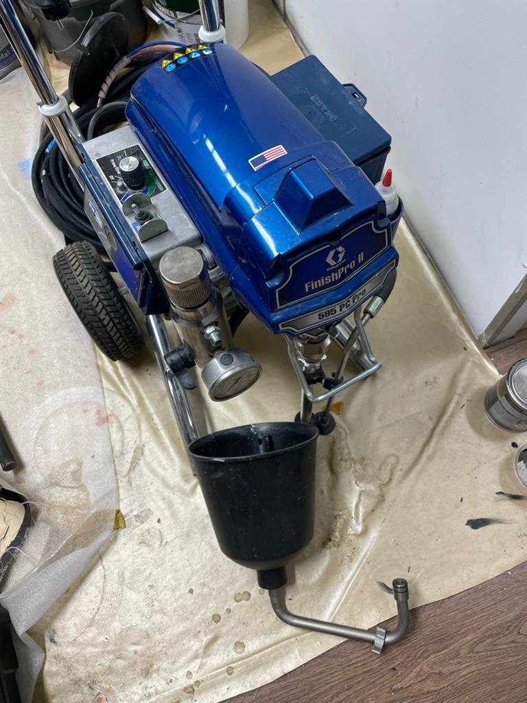 Graco FinishPro 595 PC Pro Verfspuit - ZGAN, Ophalen of Verzenden, Zo goed als nieuw, Verfspuit of Verfpomp