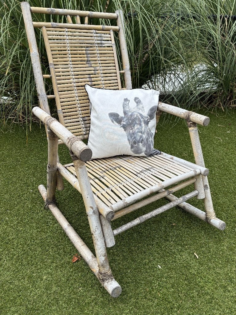 Vintage bamboe tuinstoel, Tuin en Terras, Tuinstoelen, Ophalen, Gebruikt, Rotan