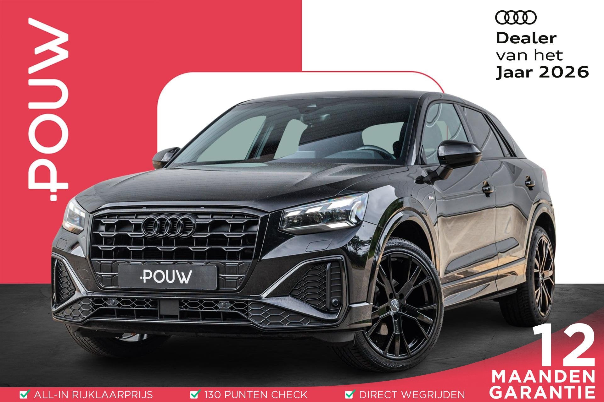 Audi Q2 35 TFSI 150pk S-tronic S Edition | Camera | Smartpho, Auto's, 4 cilinders, 150 pk, Leder en Stof, Zwart