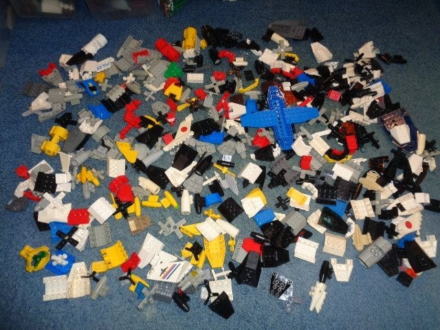 Partij A206=Lego vliegtuig onderdelen gemengd, Lego, Lego, Gebruikt, Lego