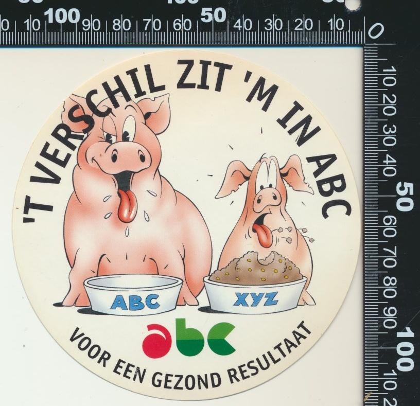 Sticker: ABC - Het verschil zit hem in ABC (3), Ophalen of Verzenden, Zo goed als nieuw, Bedrijf of Vereniging