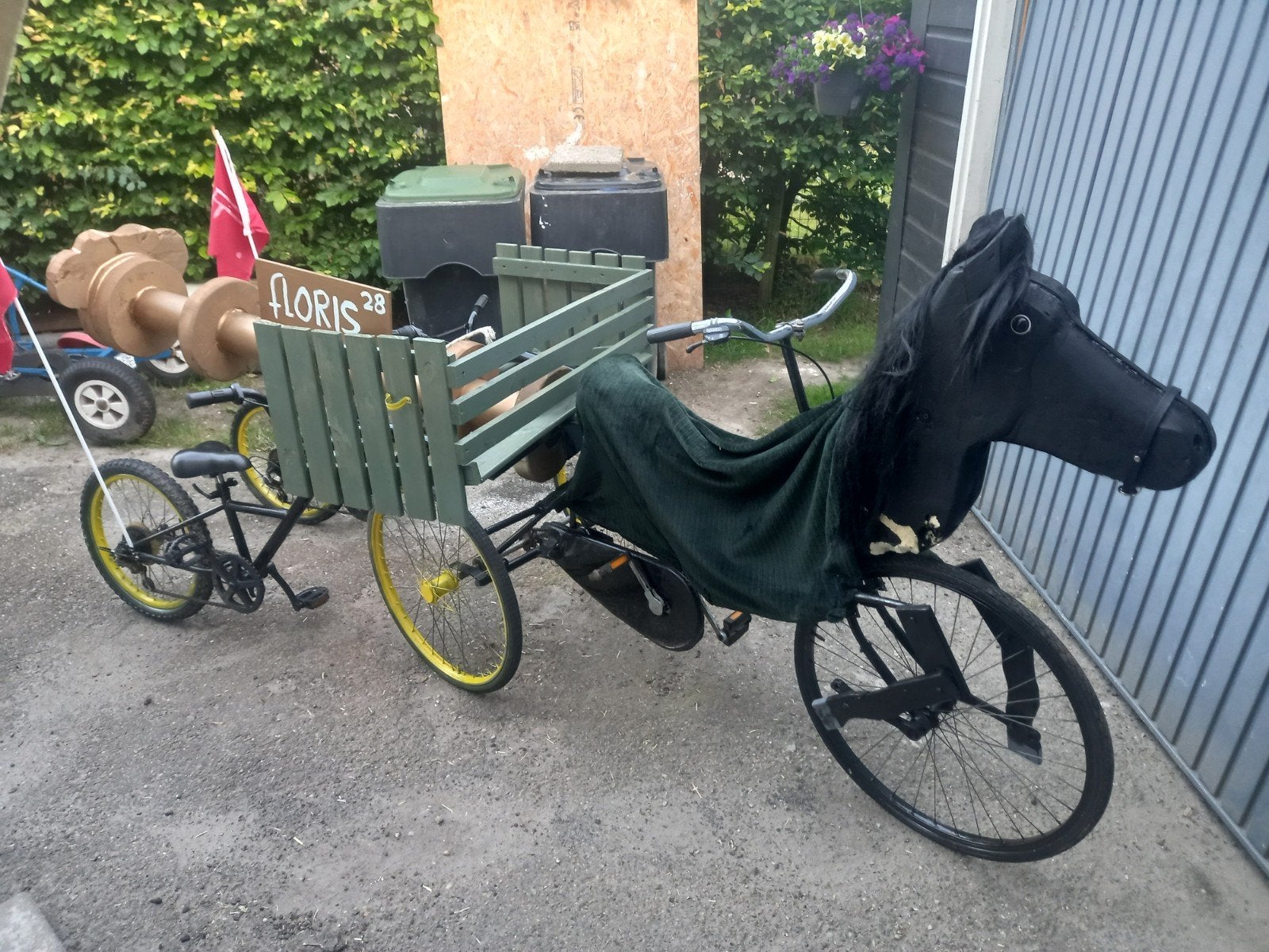 3 persoons versierde fiets, Fietsen en Brommers, Overige Fietsen en Brommers, Gebruikt, Ophalen